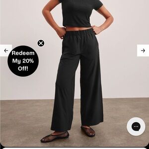 Beyond Yoga Black Wide-Leg Pants